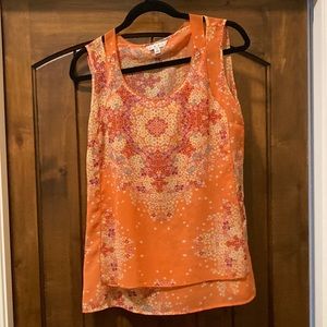 Cabi Orange Sleeveless Top